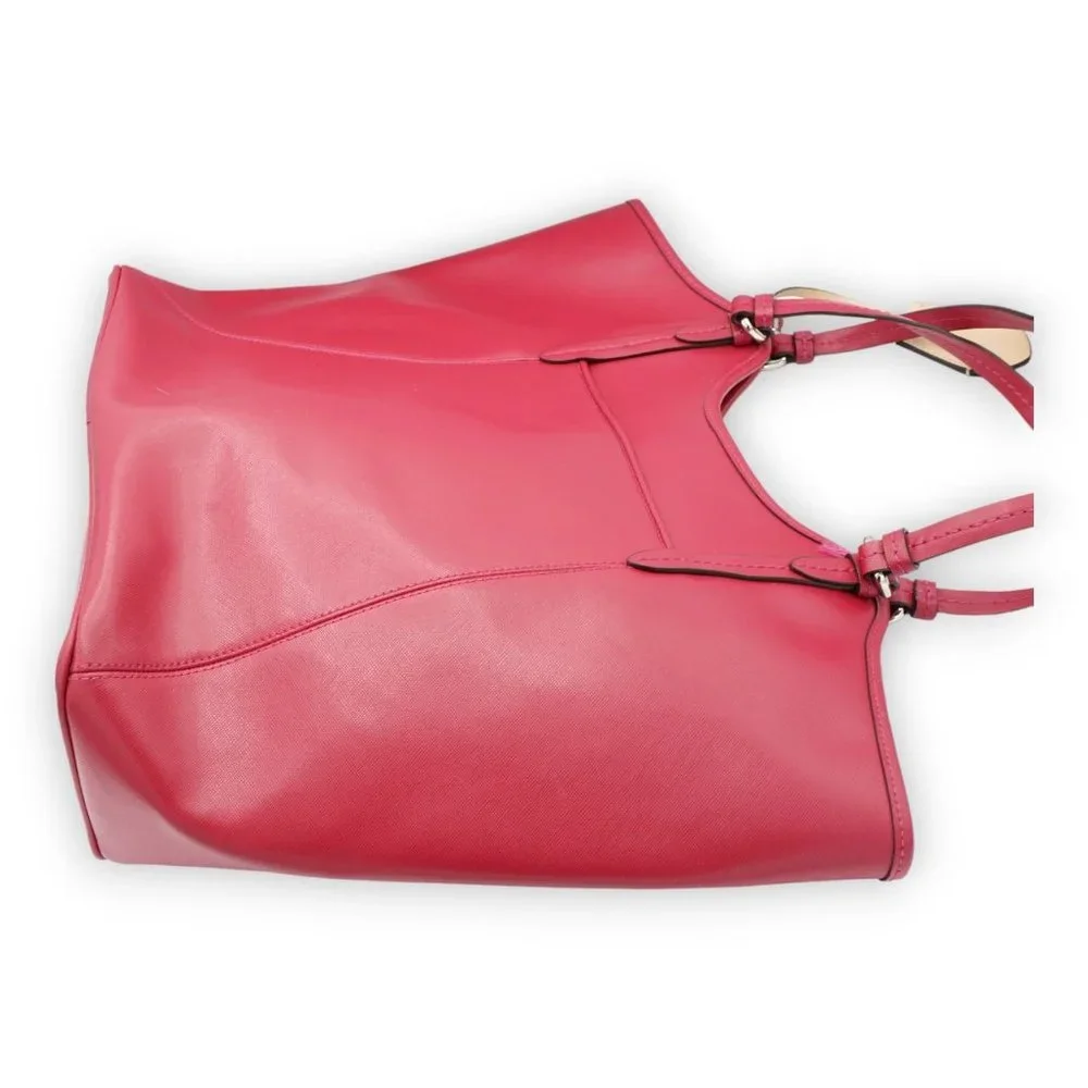 COACH PEYTON SHOULDER SATCHEL TRAVEL TOTE BAG PINK CROSSGRAIN LEATHER‎ F26103 - Picture 4 of 11